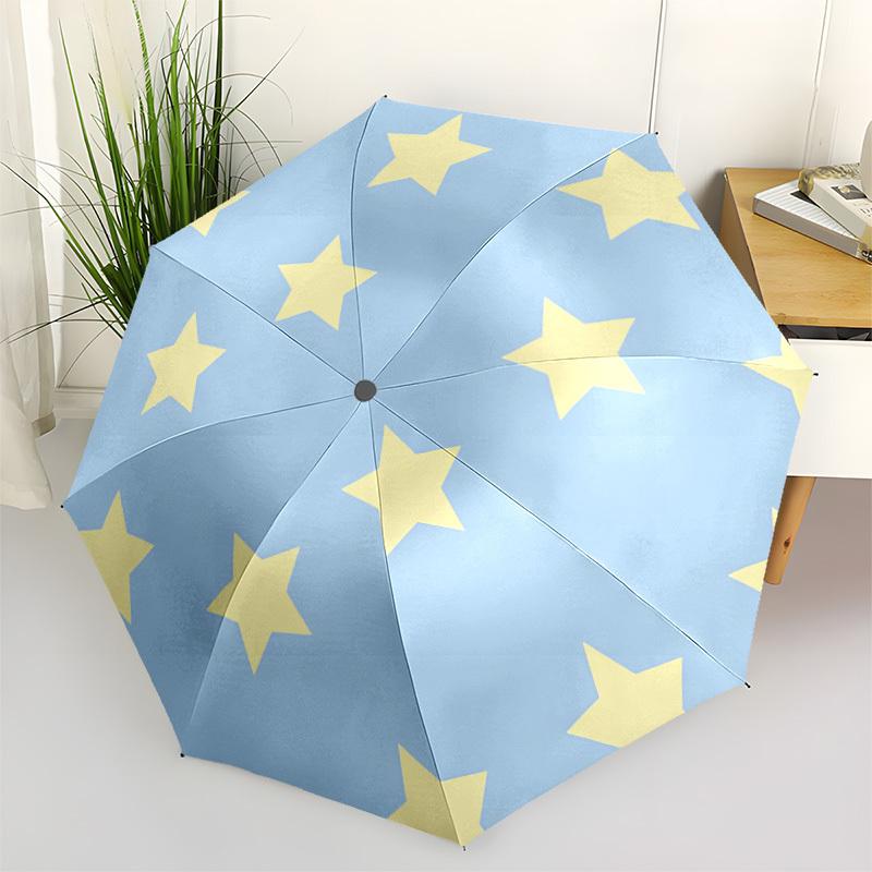 1pc Starry Sky Pattern Automatic Open/Close Umbrella, Portable Folding umbrella for Everyday Use yy250826088