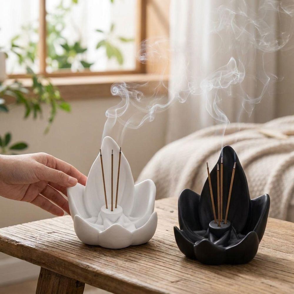 3 Hole Lotus Tabletop Incense Base 3D Printing Lotus Incense Stick Incense Stick Burner  Zen Space