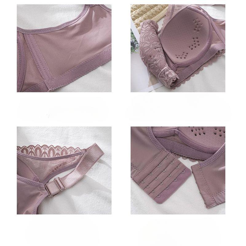 Сексуальный бюстгальтер пуш-ап, женский прозрачный бюстгальтер с открытой спиной, топ без косточек с цветочным принтом, кружевной тонкий большой размер, нижнее белье без стального кольца