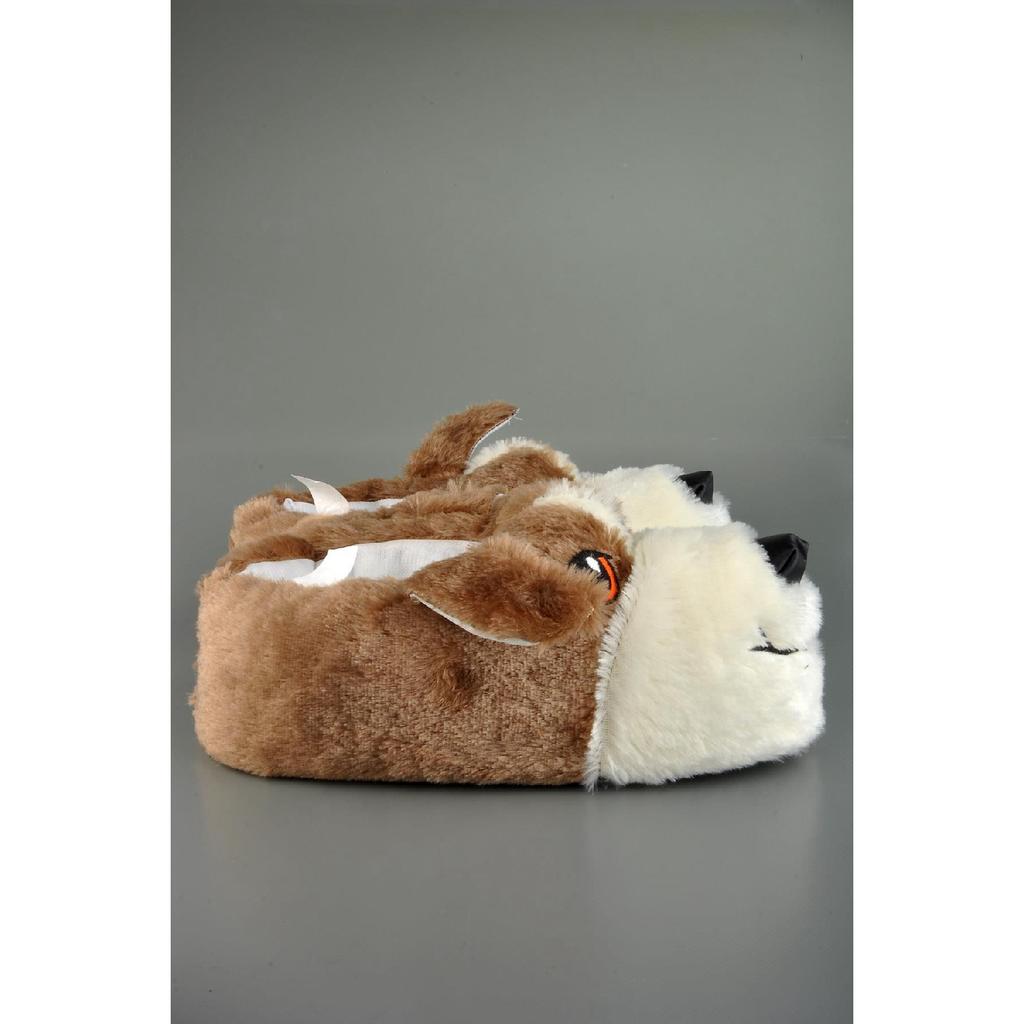 Мужские тапочки с изображением симпатичной собаки, серые