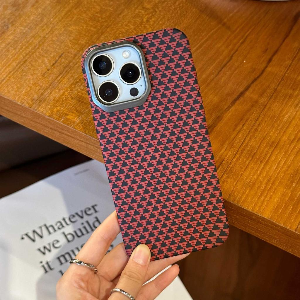 Подходит для чехла для мобильного телефона IPhone17PROMAX, Кевларовый узор из углеродного волокна, Apple 16, Противоударный, Жесткий защитный чехол из ПК 15