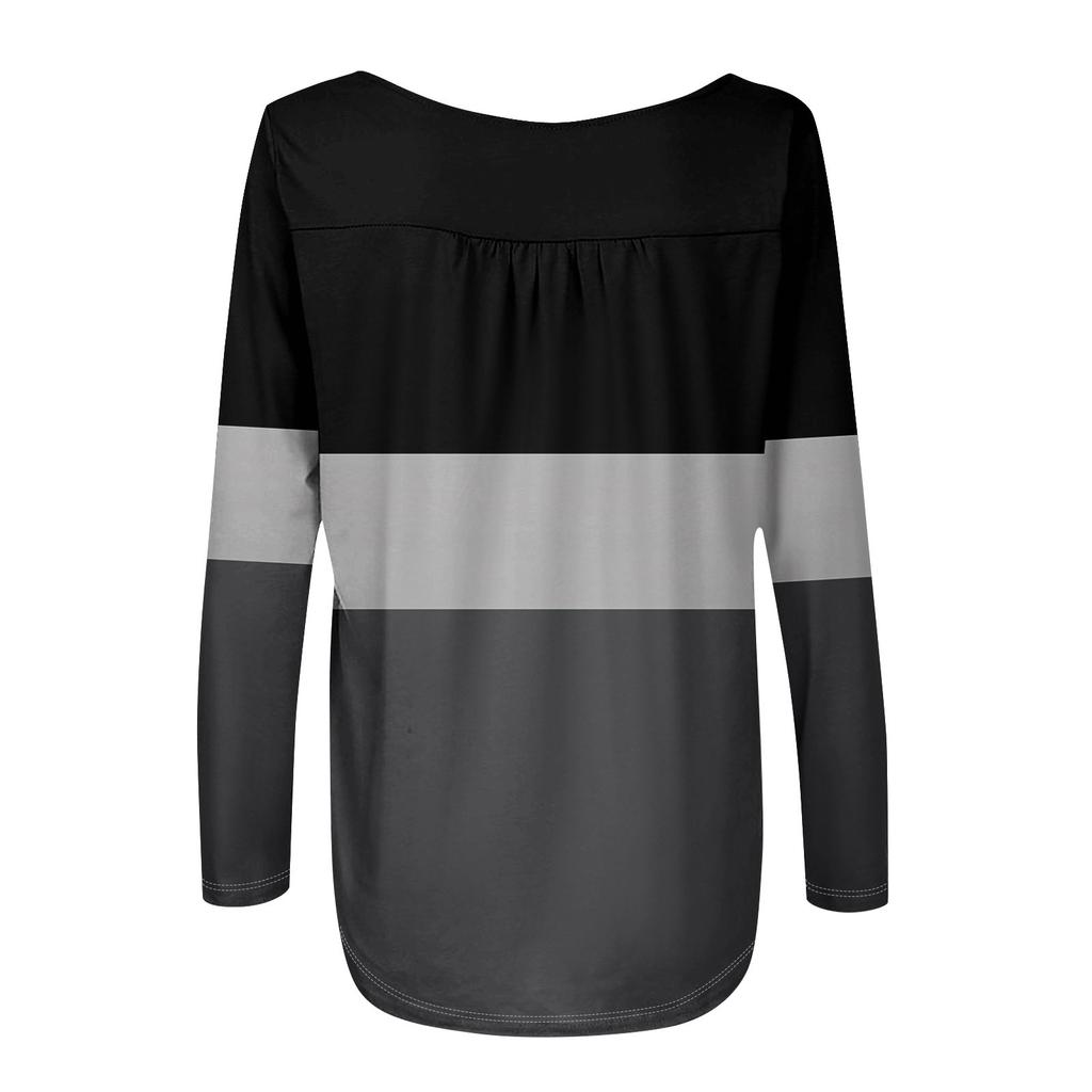 Женская туника с длинным рукавом, свободные топы, повседневные топы оверсайз, плиссированная туника, застегивающаяся на пуговицы, повседневные женские топы с принтом