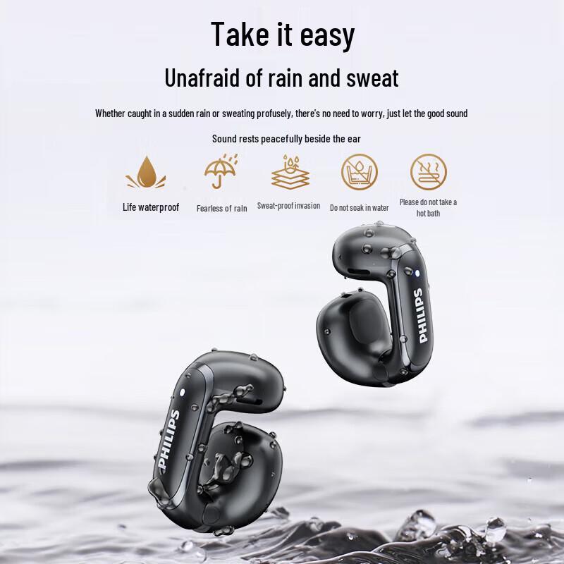 Philips TAT4459 Open-Ear Clip-On Bluetooth Headphones