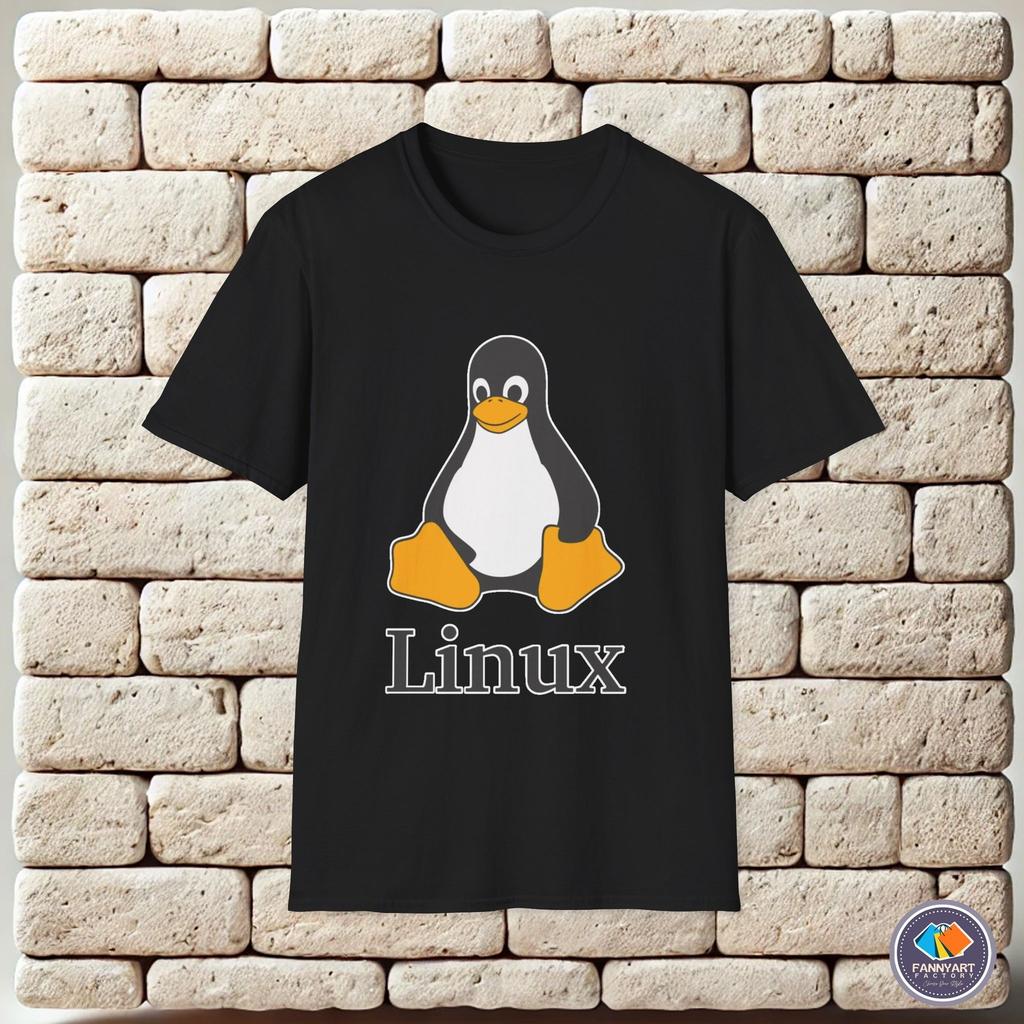 Унисекс Футболка с Логотипом Tux Linux