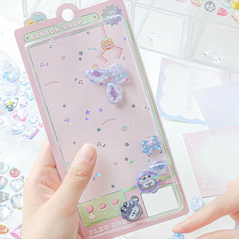 Kawaii мультфильм стерео наклейка для журнала скрапбукинг милые животные телефон гитара наклейка Diy Декор наклейки для ногтей школьные принадлежности