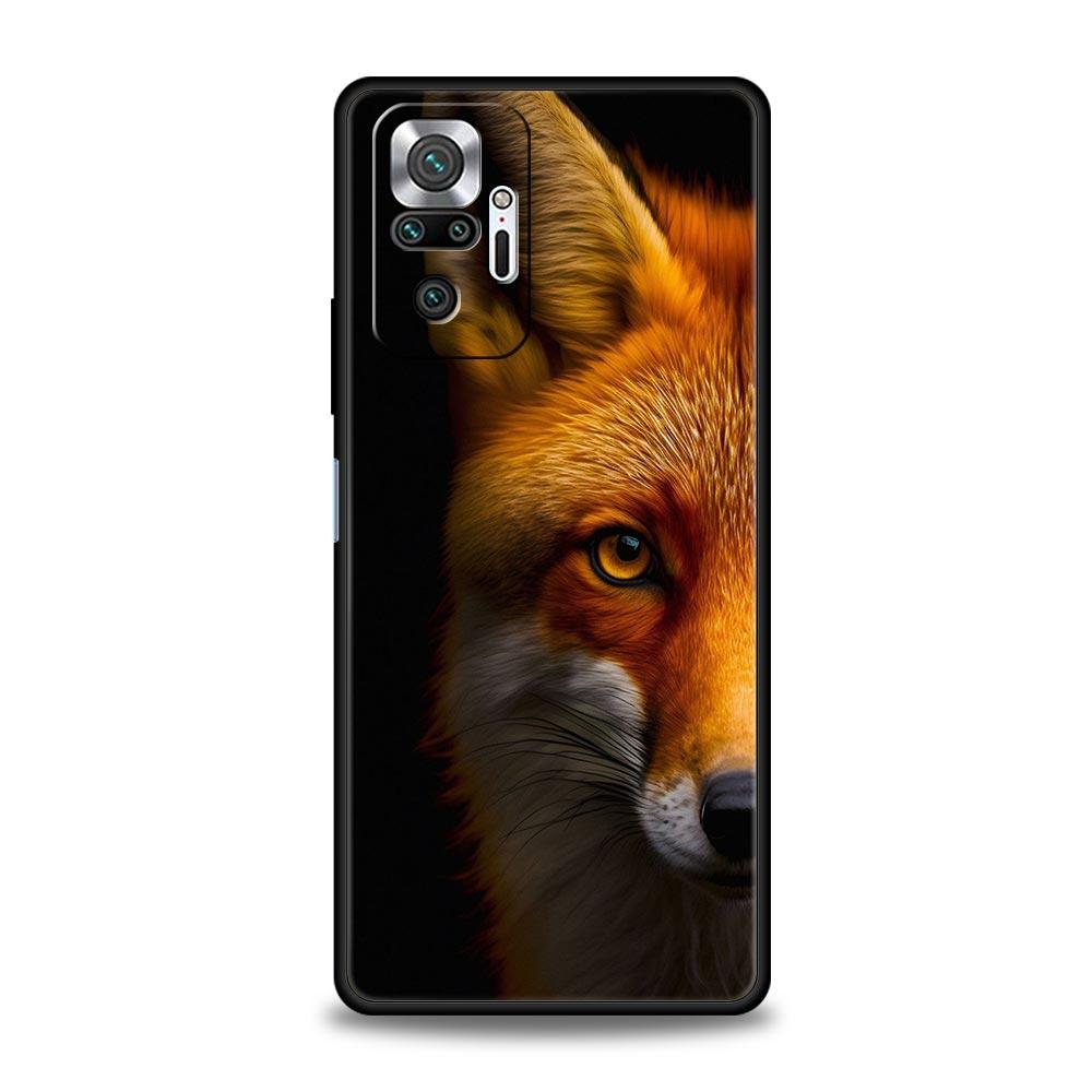 Red Fox Phone Case Cover for Redmi 14C 10C Note 15 14 13 12 10 11 K40 Pro Plus 5G Soft TPU Shockproof Shell Fundas Capas Coque