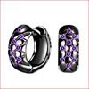 Elegant Black Gold Amethyst Earrings for Women – Creative and Fashionable Jewelry