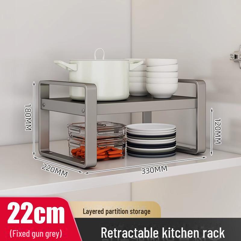 Выдвижная кухонная многоуровневая стойка для хранения для столешницы и микроволновой печи