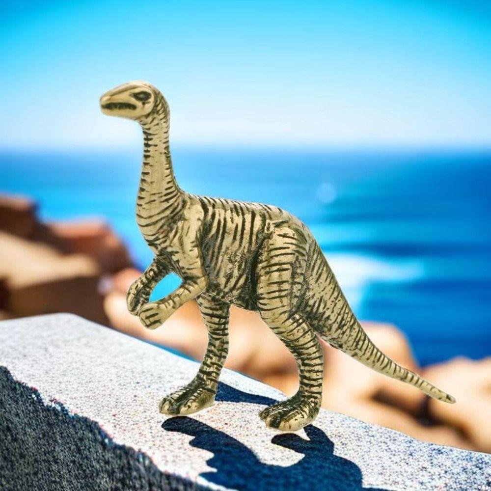 Vintage Dinosaur Statue Zinc Zinc Alloy Children Dinosaur Toy Lucky Dinosaur Miniatures Decoration Crafts