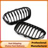 Для BMW 1-Series F20 F21 2015 2016 2017 Kidney Raring Grille Glossy Black Grille 1Pair Car Front Bumper Sports Slat Grille