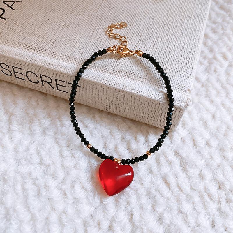 Romantic Fashion Choker Irregular Sweater Chain Spice Girls Heart Pendant Necklace  Women Gifts