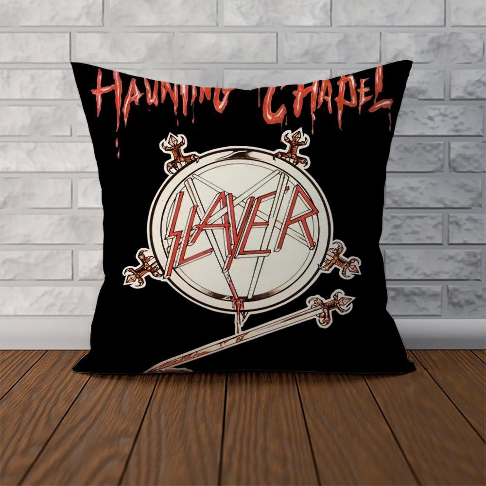 Band SSlayer Pillow Case For Car Sofa Decorative Home Doublesided Print Plush Square Throw Pillow Cushion Cover