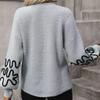 IHUASU Women's Pullover Knit Sweater Solid Colour Pattern Fashion Sweater Woman