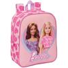 Backpack - SAFTA - Mini Barbie Love - Pink - Adaptable To Trolley - Comfortable