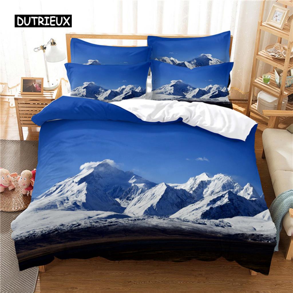 Красивый пейзаж Комплект постельного белья Пододеяльник Комплект постельного белья 3D Цифровая печать Комплекты постельного белья размера Queen Fashion Designs