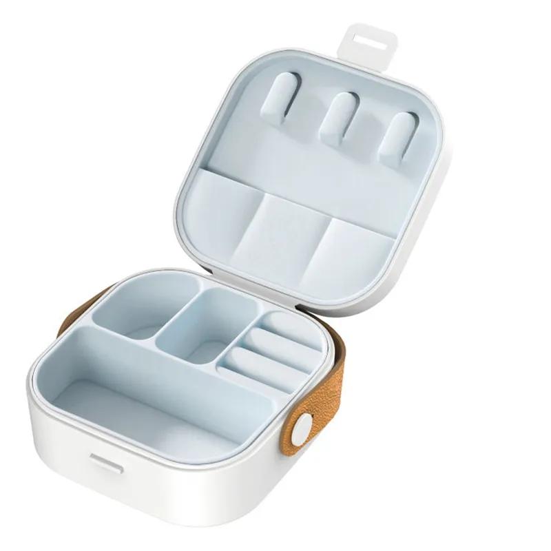 Простая и изысканная коробка для хранения ювелирных изделий, портативная и многофункциональная, с разделителями, для организации ювелирных изделий, помады, украшений, YLE25