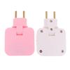 Складной поворотный адаптер 3 в 1 для путешествий, вилка европейского стандарта, электрический преобразователь мощности, розетка переменного тока