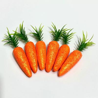 Искусственная мини-морковь 12 шт., мини-пасхальная морковь, имитация моркови, украшения, поддельные модели овощей и продуктов питания для домашней кухни, декор стола для фермерской вечеринки