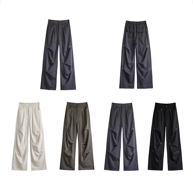 Женские теплые брюки-карго с флисовой подкладкой, свободные повседневные брюки прямого покроя с высокой талией, модные и удобные спортивные брюки