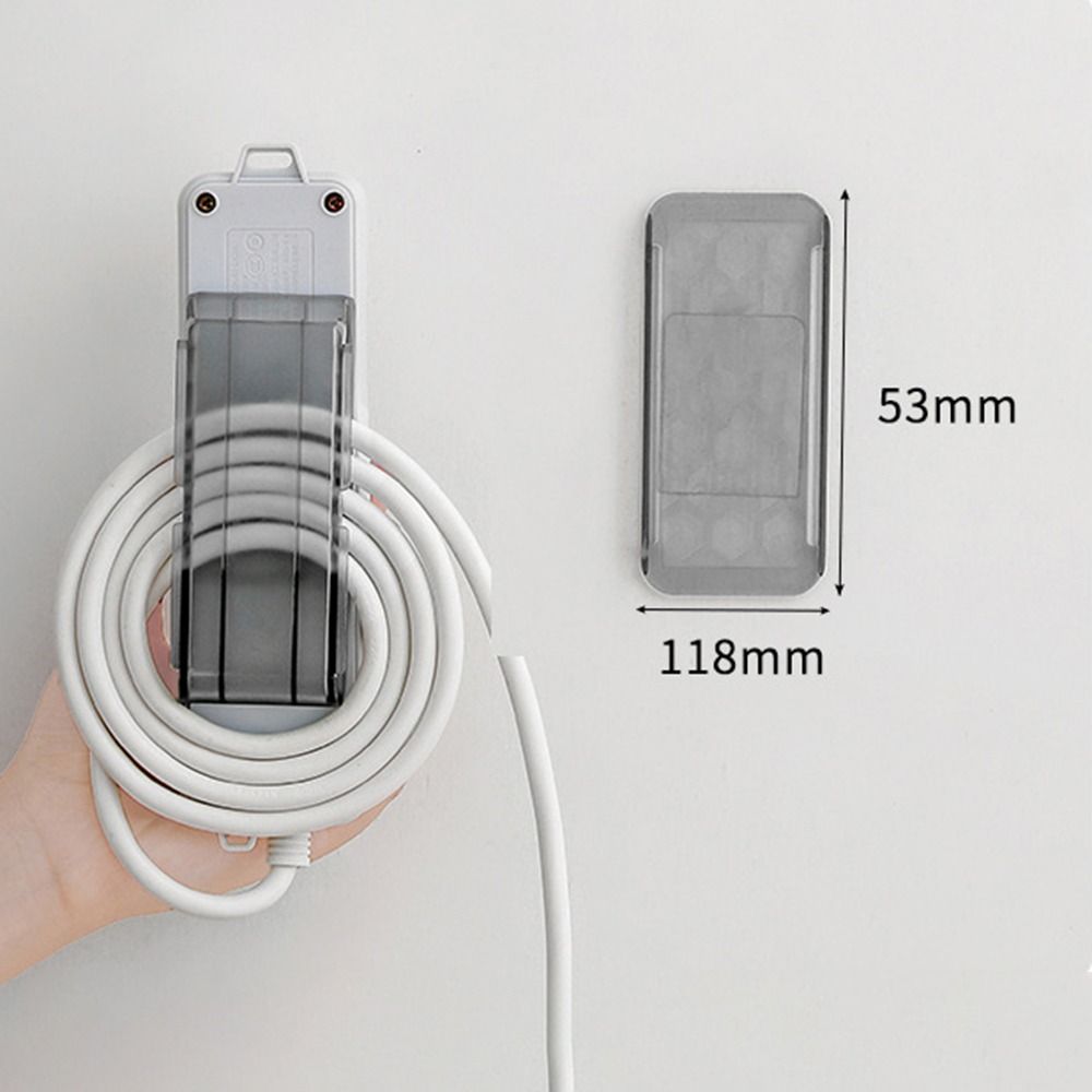 Wall-Mounted Plug Fixer 2in1 Cable Organizer New Power Strip Holder Home Decor