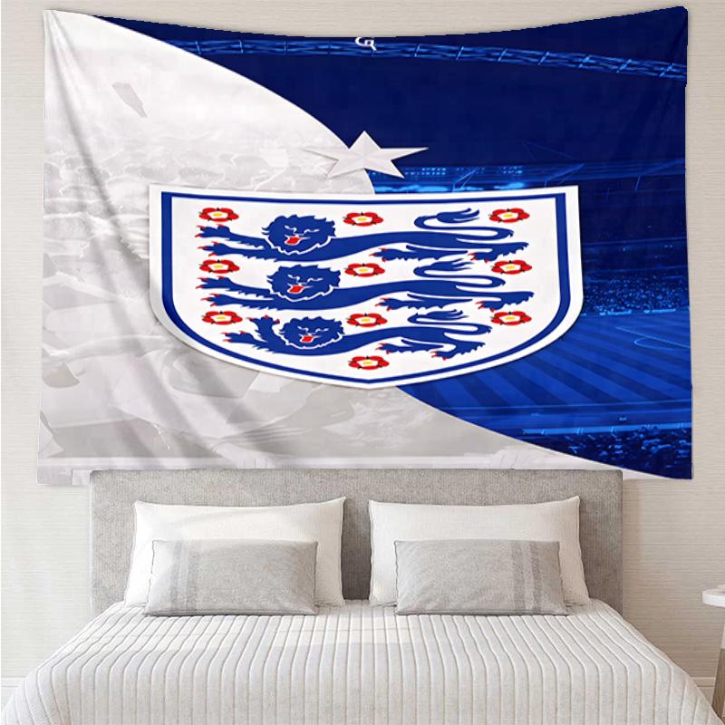 1PC England Football Crest Printed Tapestry Room Decoration Wall Hanging for Living Room Bedroom, dormitory, Birthday and Christmas gifts