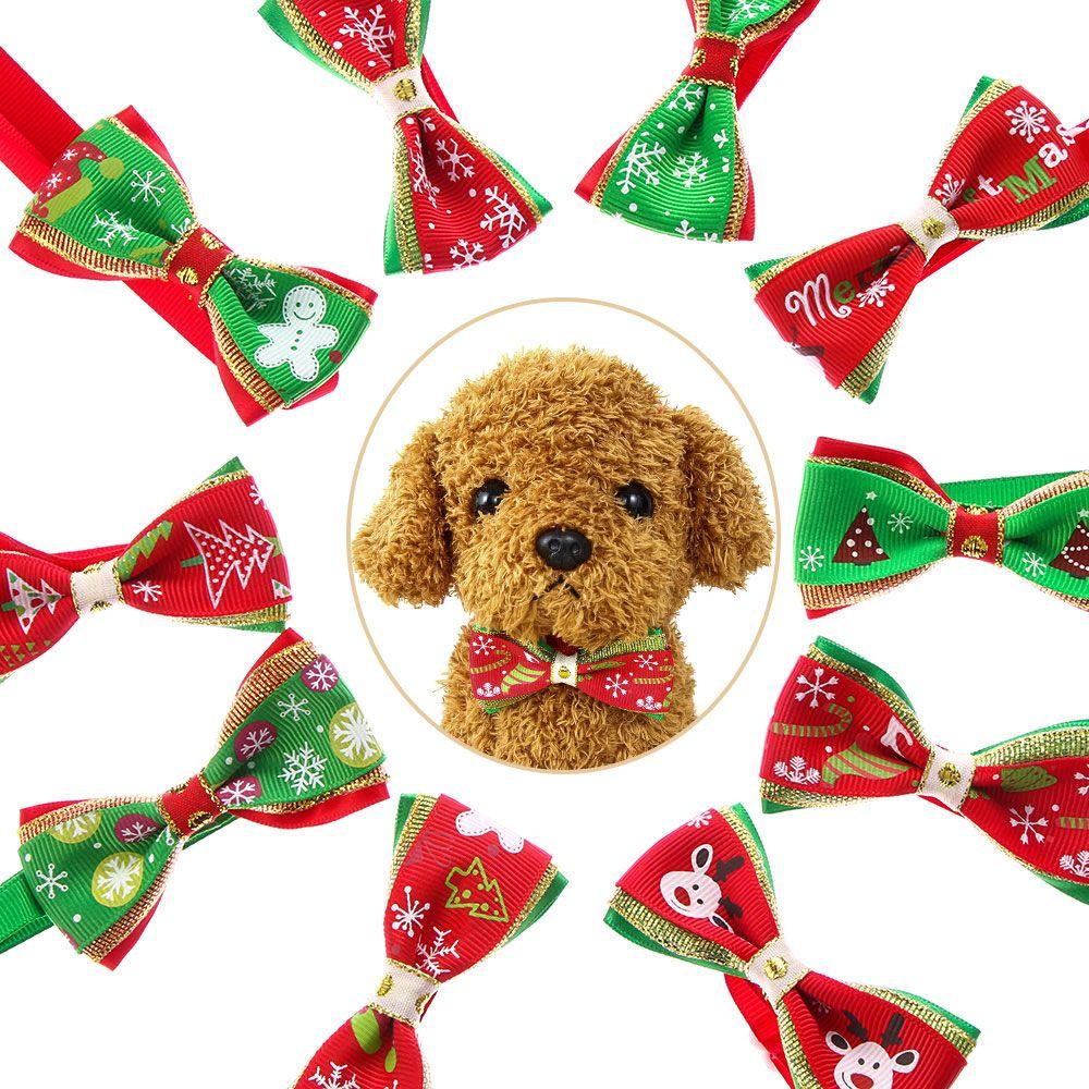 Party Decor Grooming Adjustable Dog Bow Tie Bowknot Collar Cat Choker Pet Christmas Necktie