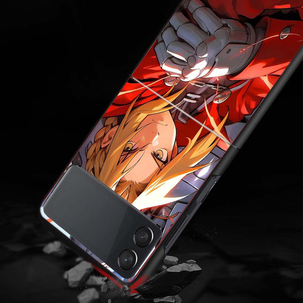 Anime F-ullmetal A-Alchemist Phone Case For Samsung Galaxy Z Flip 7 6 5 4 3 5G Shockproof Cover Z Flip7 Flip6 ZFlip5 Flip3 Flip4