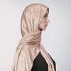 Fashion Design Classic Shiny Silk Scarf Women Soft Hijab Solid Color Handband Shawls Wraps Muslim Scarves Stole