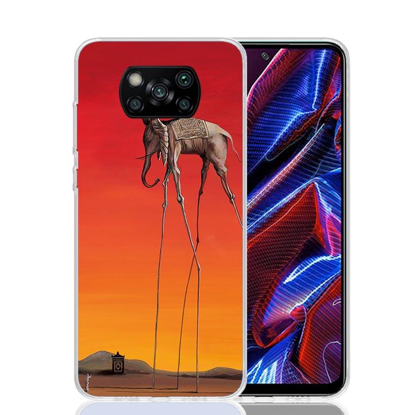 Чехол для телефона с рисунком Сальвадора Дали для Xiaomi Poco X7 X6 X5 Pro F7 Ultra Redmi 15C 15 13 13C 12 12C 10 10A 10C 9 9A 9C 9T Cover Poco X