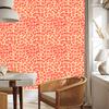 Pink Orange Leather Wallpaper Coral, Peach and Cream 50x1000