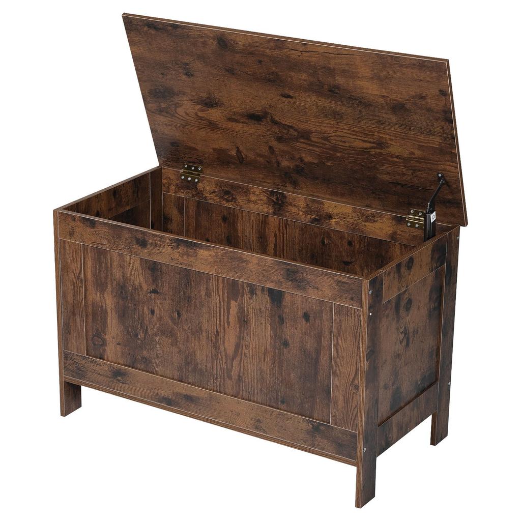 VEVOR Kids Storage Bench, Wooden Toy Box Chest, Large Storage Cabinet with Safety Hinge, Toddlers Retro Storage Bench for Playroom