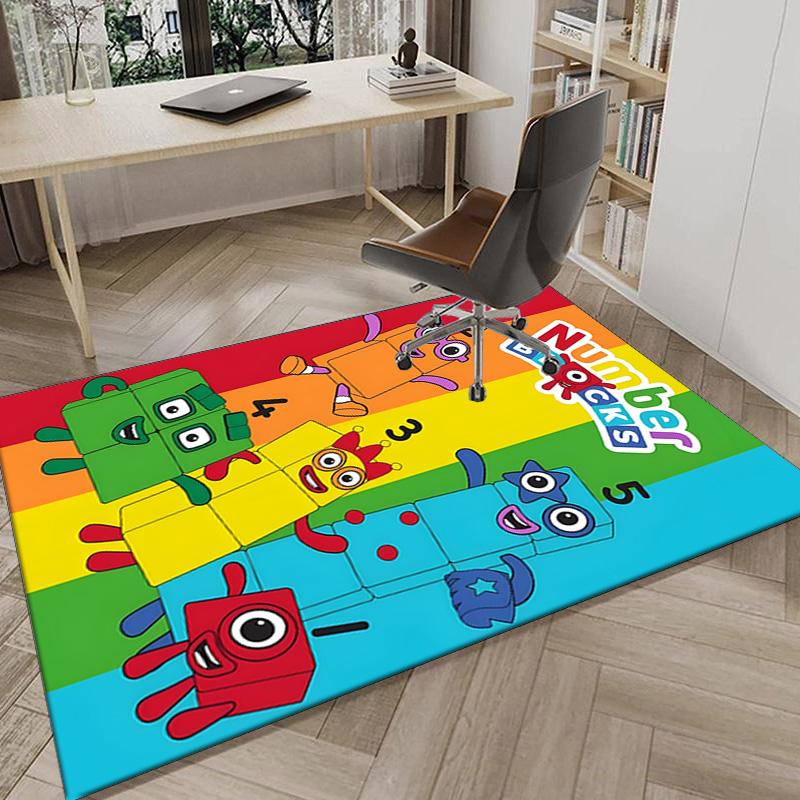 Number-Blocks Adventure Carpet, Chair Rug,Rug for Office Bedroom living rooms, Doormat decor Fan Gift Christmas Gift