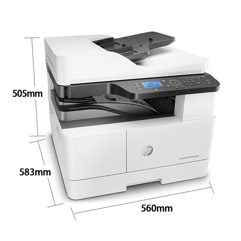 HP A3 Black & White Laser Multifunction Printer M439nda CN plug (adapter included)