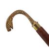 Cobra Head Canes and Walking Sticks for Men  Women  91.44 Cm Brown Wood Brass Handle Unisex Derby Foldable Cane