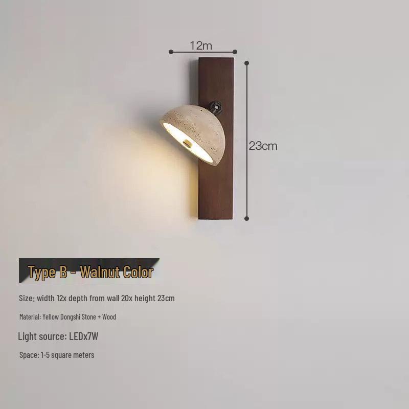 Настенный светильник Ваби-Саби в стиле середины века кремового цвета для спальни или гостиной