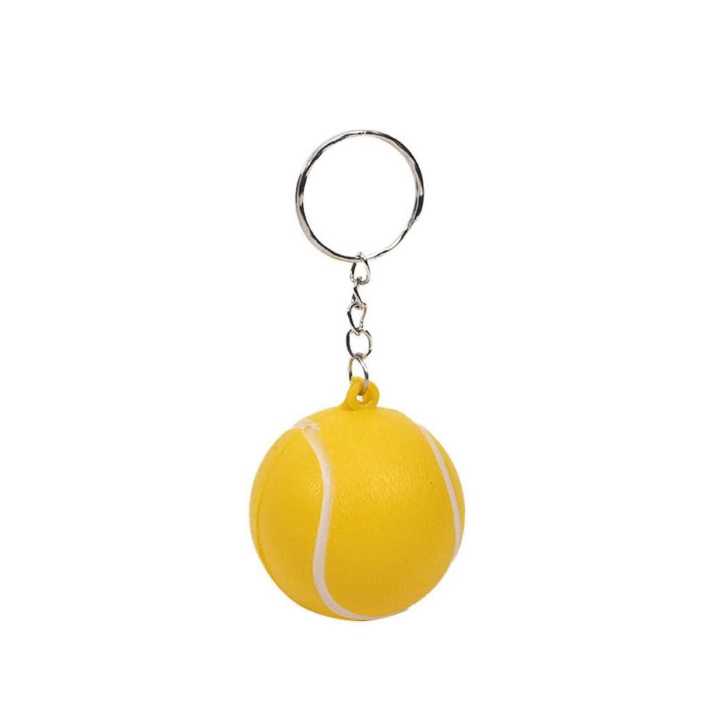Creative Cartoon Sports PU Ball Keychain Simulated Mini Ball Keyring Pendant Boyfriend Gift Souvenir Novelty Toy Ornament Rugby Baseball Basketball
