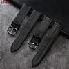 Универсальный ремешок для часов из промасленной кожи 20 мм 22 мм, браслеты с быстрой заменой, коричневый черный ремешок из натуральной кожи для Samsung Watch 7/6/5/4