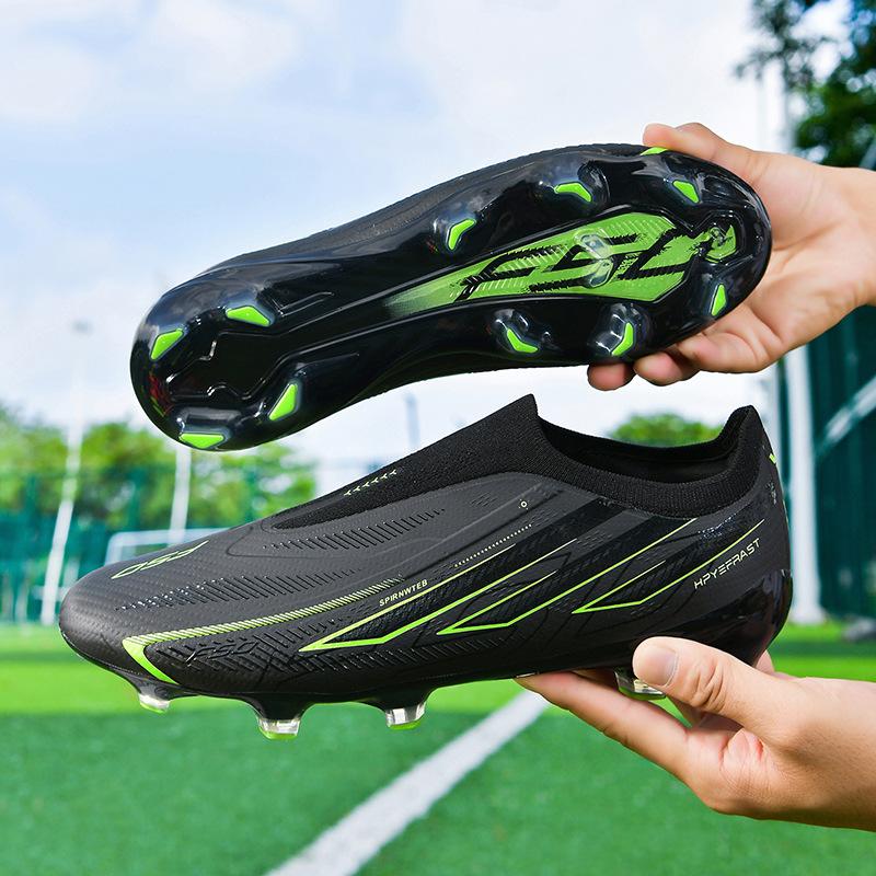 Бесшовные футбольные бутсы с плетением Flyknit мужские низкие с шипами для газона студенческие взрослые соревновательные тренировочные бутсы