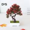 Искусственный пластиковый бонсай, устойчивый к атмосферным воздействиям, реалистичный, простой в уходе, имитация горшечных растений