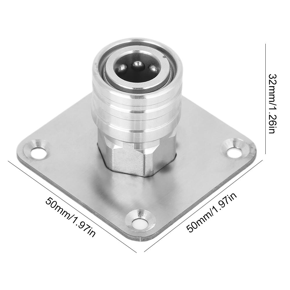 Pressure Washer Foam Cannon Holder, 1/4Inch Quick Connect Automatic Foam Lance Wall Mount Stainless Steel Snow Foam Gun Bracket