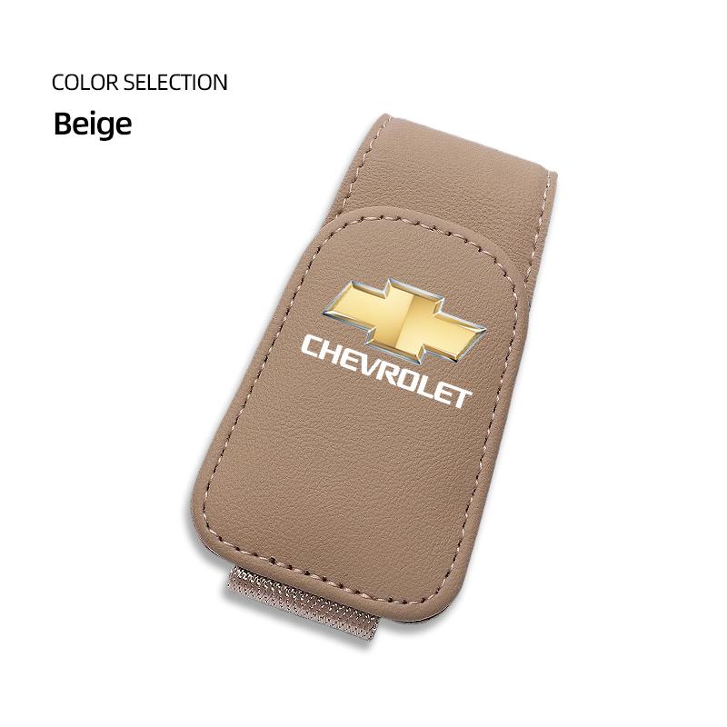 AABJU1 Car Leather Glasses Clip Sun Visor Ticket Card Storage Clamp For Chevrolet Cruze Malibu Colorado Suburban Equinox Blazer Trax