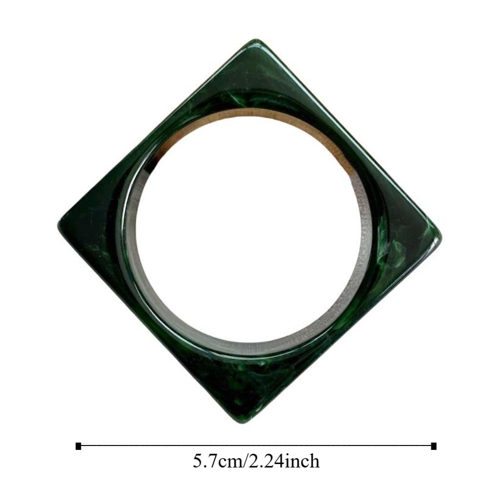 Square Triangle Chunky Bracelets Irregular Retro Hand Ring Exaggerated Resin Bangles Girls Gift