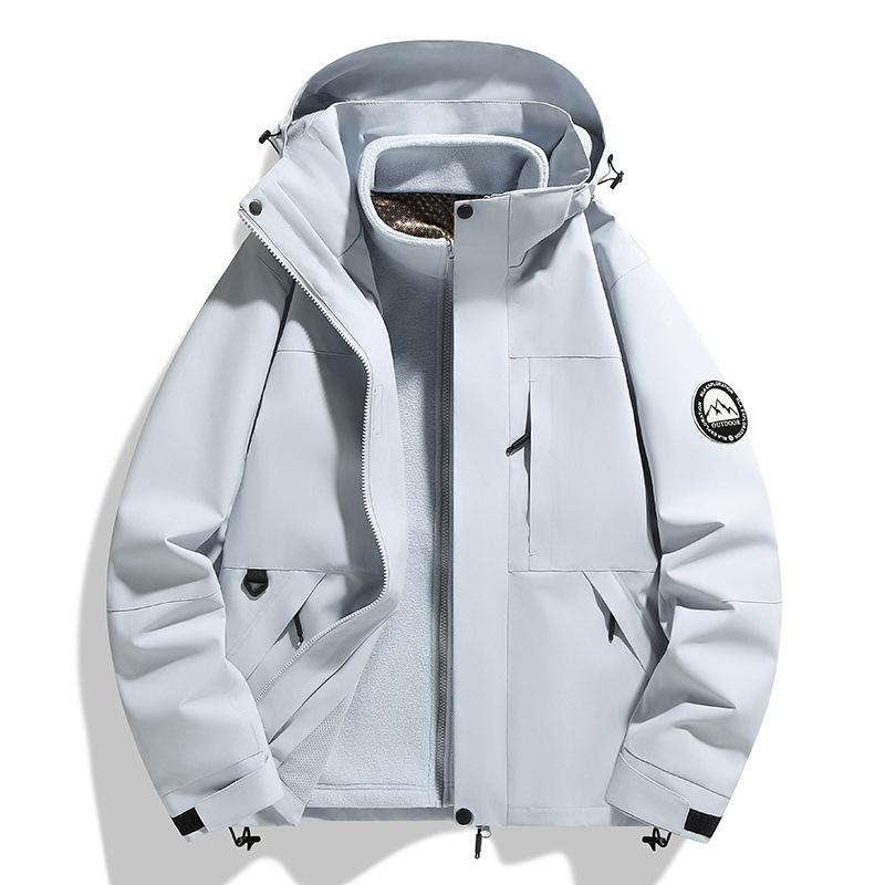 Direct sales autumn and winter outdoor jacket men and women three-in-one removable liner couple jacket group buying