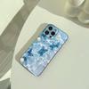 Синяя бабочка Волна океана Чехол для телефона Для iPhone 17,16,15,14,13,12,11 Pro Max,16/15/14Plus,XS Мягкий черный чехол