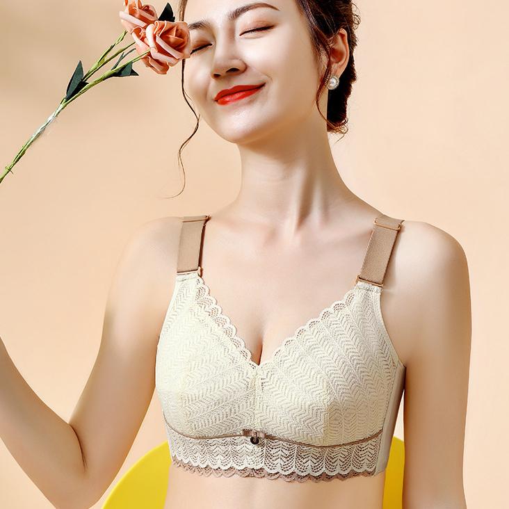 Бюстгальтер большого размера для женщин без стальных косточек, антипровисающий бюстгальтер, тонкий дизайн, собранный и регулируемый бюстгальтер