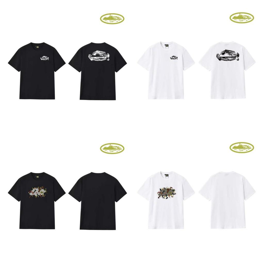 American trendy brand Corteiz Alcatraz cruise ship print loose leisure sports couple short-sleeved T-shirt
