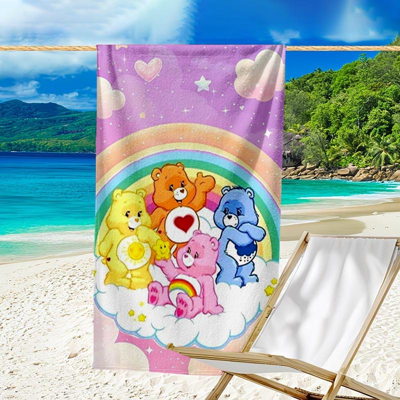 Ultra-Soft Beach Towel with Bear Theme,Ideal for Pool - Camping, Diving - Perfect Travel Essential, Vibrant Beach Towel.
