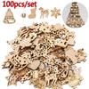 100pcs/set Christmas Wood Chips
