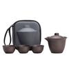 Travel Tea Set Kuaike Cup One Pot Three Cups Teapot Teacup Portable Simple Kung Fu Purple Sand Outdoor Tea Maker