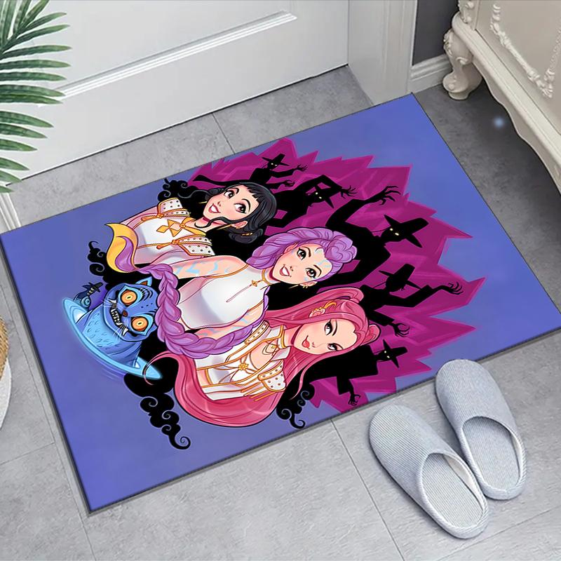 1pc KPop Demon Hunters5 Design Area Rug - Non-Slip, Soft & Cozy Floor Mat for Living Room, Bedroom, Office - Indoor/Outdoor Decorative Carpet